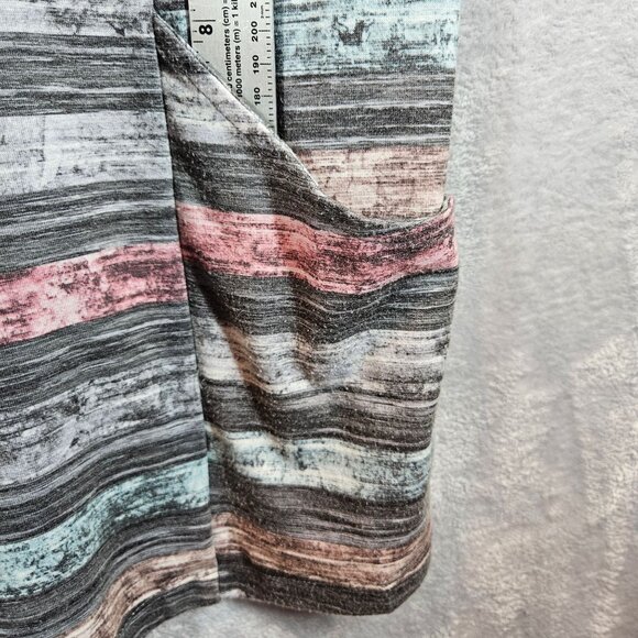 CJ Banks Womens 2X Striped Pullover Tunic Top With Half-Zip Neck Pockets casual - Picture 7 of 15